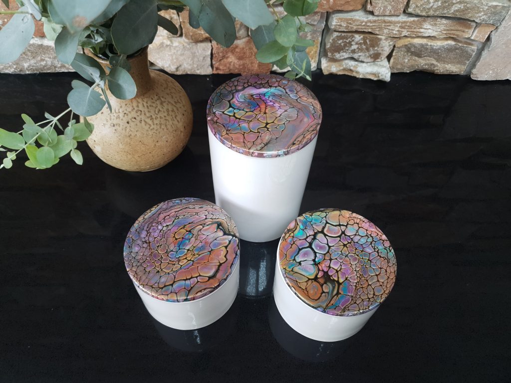 Rainbow Wash 3 piece ceramic canister gift set